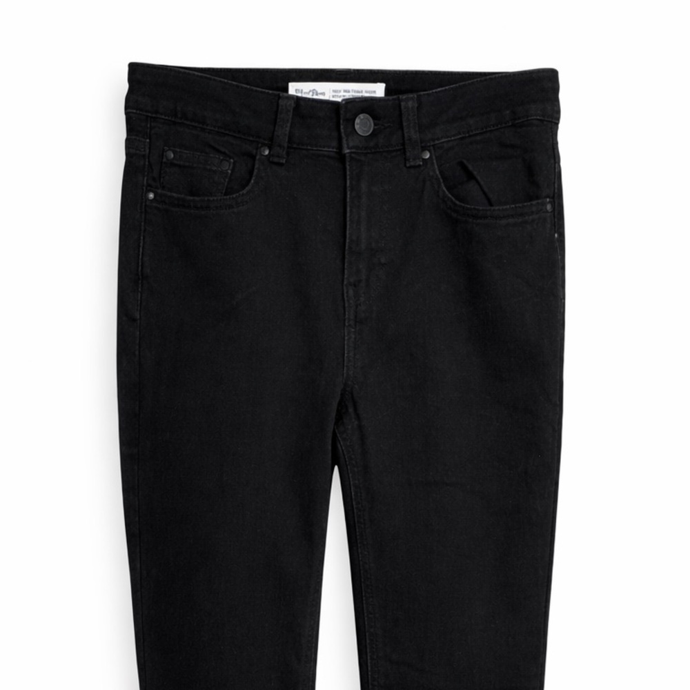 WINDRIVER Winter High-Rise Straight Black Jeans – Size 8×32 (Fleece Lined)